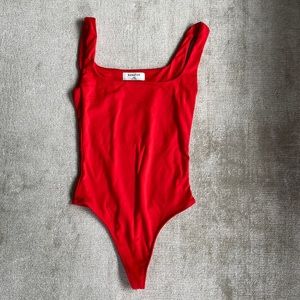 Babaton body suit, red, size xxs